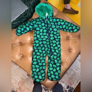 Patagonia Kids Green and Navy Hedgehog One Piece